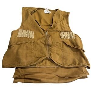 VTG FOREMOST PENNEYS MENS HUNTING SHOOTING VEST WITH GAME POUCH CANVAS XL
